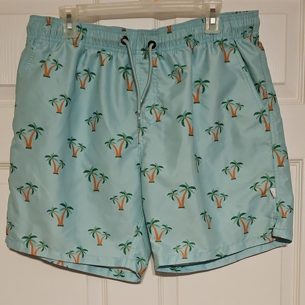 Bondi Beamers Palm Tree Print Swim Shorts Trunks